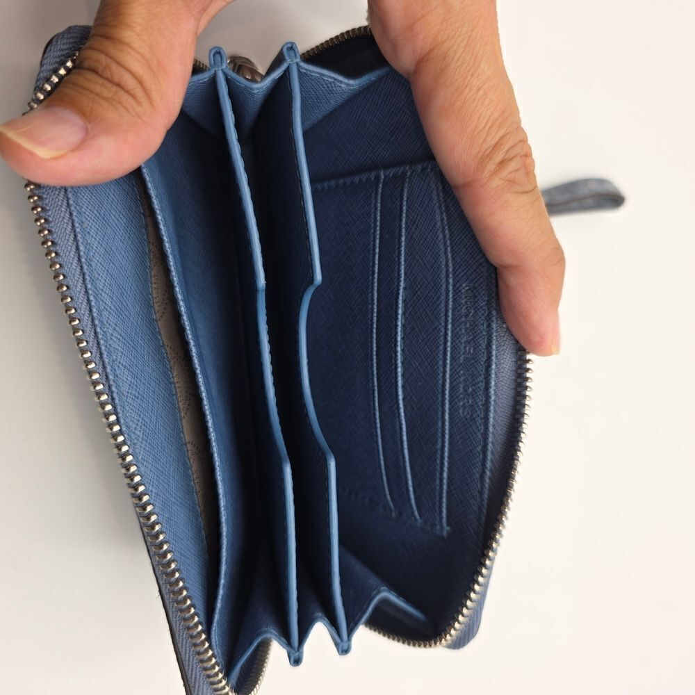 Michael Kors Bedford Blue Python Wallet - Picture 6 of 16